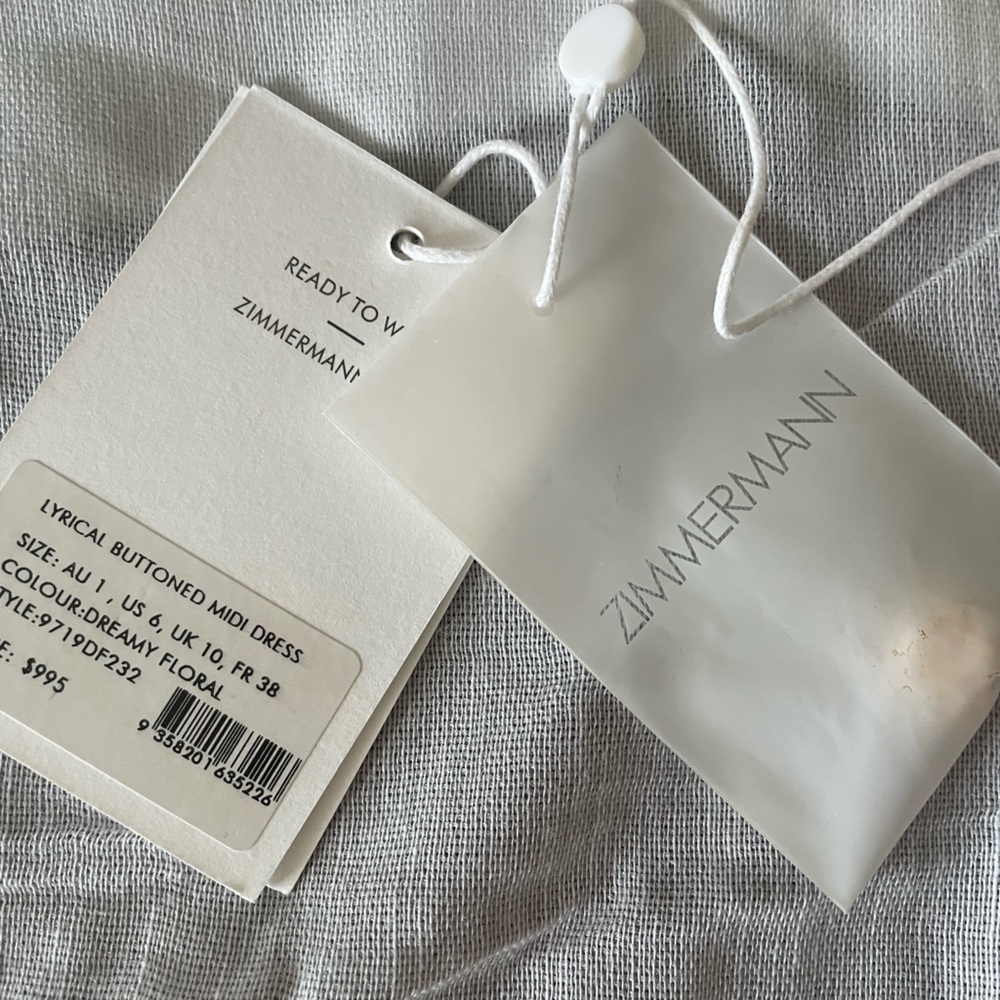 Zimmermann Lyrical Midi Dress Size 1 - Picture 6 of 12